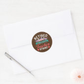 Gepensioneerd, maar altijd leraar in het hart ronde sticker (Envelop)