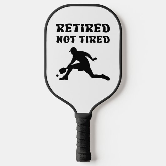 Gepensioneerd maar niet moe pensioen pickleball sp pickleball paddle (Voorkant)