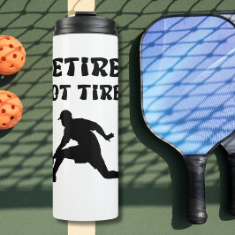 Gepensioneerd maar niet moe pensioen pickleball sp thermosbeker