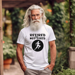 Gepensioneerd maar niet vermoeid pensioen hardlope t-shirt