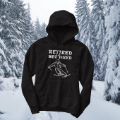 Gepensioneerd maar niet vermoeid pensioen skisport hoodie