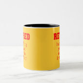 Gepensioneerd, maar parttime werken als een pijn i tweekleurige koffiemok (Center)