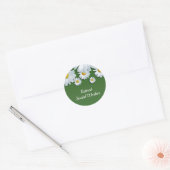 Gepensioneerd maatschappelijk werker, bloemschikke ronde sticker (Envelop)