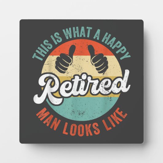 Gepensioneerd Man Grappig Pensioen Fotoplaat (Voorkant)