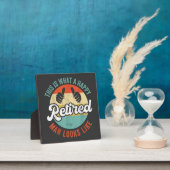 Gepensioneerd Man Grappig Pensioen Fotoplaat (Insitu)