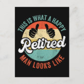Gepensioneerd Man Grappig Pensioen Informatiekaartje (Voorkant)