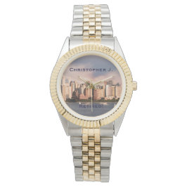 Gepensioneerd! Manhattan NYC, naam, kies riem pols Horloge