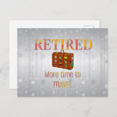 Gepensioneerd, meer tijd om te reizen briefkaart (Voorkant / Achterkant)