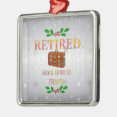 Gepensioneerd, meer tijd om te reizen metalen ornament (Links)