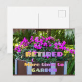 Gepensioneerd - Meer tijd voor de tuin Briefkaart (Voorkant / Achterkant)