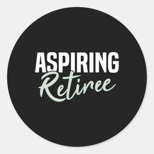 gepensioneerd met pensioen ronde sticker (Voorkant)