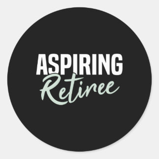 gepensioneerd met pensioen ronde sticker