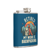 Gepensioneerd Mijn werk is backpacken Heupfles (Rechts)