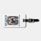 Gepensioneerd Mijn werk is fietsen Bagagelabel (Voorkant horizontaal)