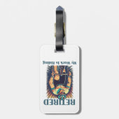 Gepensioneerd Mijn werk is fietsen Bagagelabel (Achterkant verticaal)