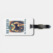 Gepensioneerd Mijn werk is fietsen Bagagelabel (Achterkant horizontaal)