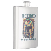Gepensioneerd Mijn werk is fietsen Flacon (Rechts)