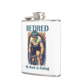 Gepensioneerd Mijn werk is fietsen Heupfles (Links)