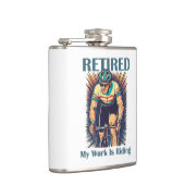 Gepensioneerd Mijn werk is fietsen Heupfles (Rechts)