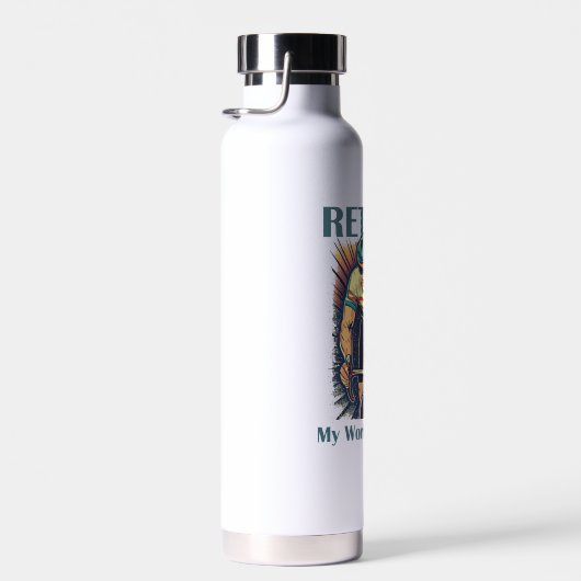 Gepensioneerd Mijn werk is fietsen Waterfles (Rechts)