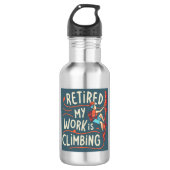 Gepensioneerd Mijn werk is het beklimmen van vloei Waterfles (Voorkant)