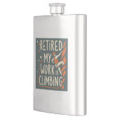 Gepensioneerd, mijn werk is klimmen flacon (Links)