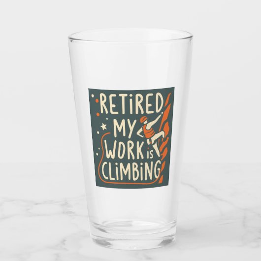 Gepensioneerd, mijn werk is klimmen glas (Voorkant)