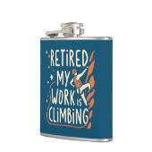 Gepensioneerd, mijn werk is klimmen heupfles (Links)