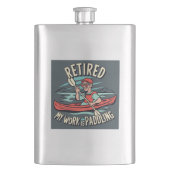 Gepensioneerd mijn werk is peddelen kajak flacon (Voorkant)