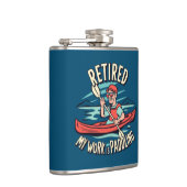 Gepensioneerd mijn werk is peddelen kajak heupfles (Rechts)