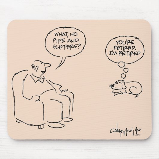 Gepensioneerd Muismat (Voorkant)