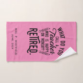 Gepensioneerd Muziekschool Docent Pensioen Aangepa Handdoek (Handdoek)