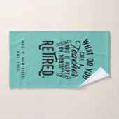 Gepensioneerd Muziekschool Docent Pensioen Aangepa Handdoek (Handdoek)