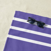 Gepensioneerd naar het strand, witte strepen, Paar Strandlaken (In situ)