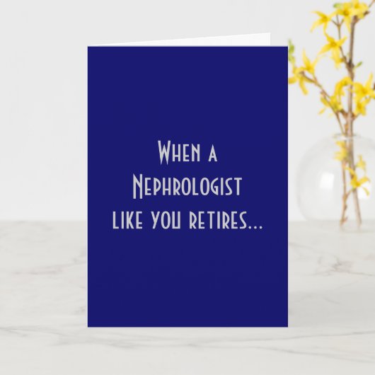 Gepensioneerd nefroloog Wenskaart Kaart (Gele Bloem)