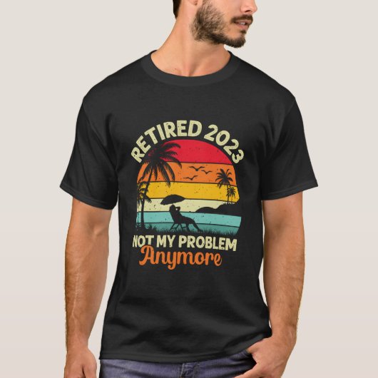 Gepensioneerd Niet Meer Mijn Probleem 2023 Gepensi T-shirt (Voorkant)