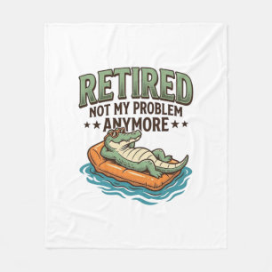 Gepensioneerd Niet Mijn Probleem Alligator Vakanti Fleece Deken