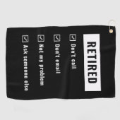 Gepensioneerd Niet mijn probleem Funny Retirement  Golfhanddoek (Horizontaal)