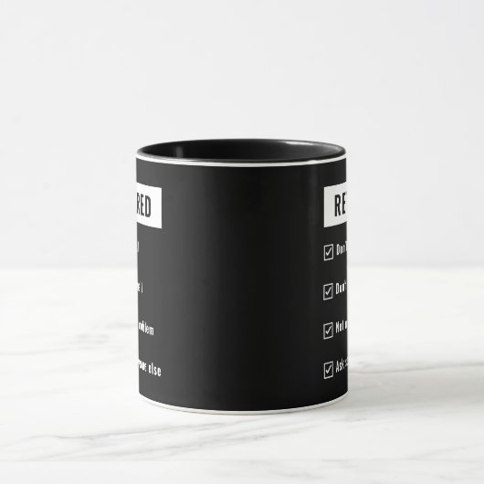 Gepensioneerd Niet mijn probleem Funny Retirement  Mok (Midden)