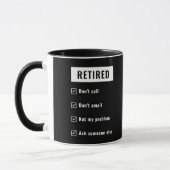 Gepensioneerd Niet mijn probleem Funny Retirement  Mok (Links)