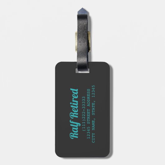 Gepensioneerd Niet mijn probleem meer Bagagelabel (Achterkant verticaal)