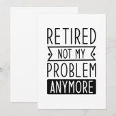 Gepensioneerd Niet mijn probleem meer Bedankkaart (Voorkant / Achterkant)