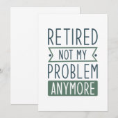 Gepensioneerd Niet mijn probleem meer Bedankkaart (Voorkant / Achterkant)