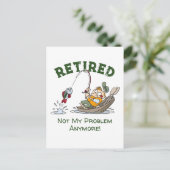 Gepensioneerd niet mijn probleem meer grappig Gevi Briefkaart (Staand voorkant)