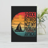 Gepensioneerd Niet mijn probleem meer Kaart (Staand voorkant)