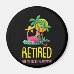 Gepensioneerd Niet mijn probleem meer oma Flamingo Magneet