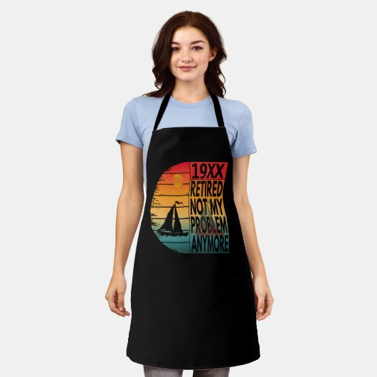 Gepensioneerd Niet mijn probleem meer Schort (Gedragen)