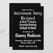 Gepensioneerd Niet Moe Grappig Pensioen Partij Kaart (Voorkant / Achterkant)