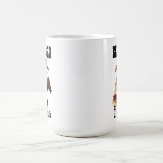 Gepensioneerd nog steeds in het zadel Westerne pen Koffiemok (Center)