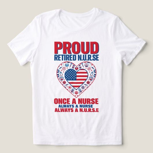 Gepensioneerd Nurse Pride T-shirt (Design voorkant)
